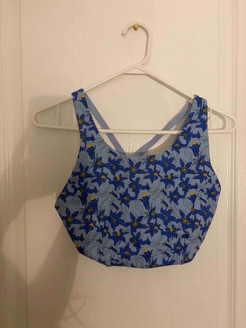 Oiselle Open Lane Floral Running Sports Bra Size 8